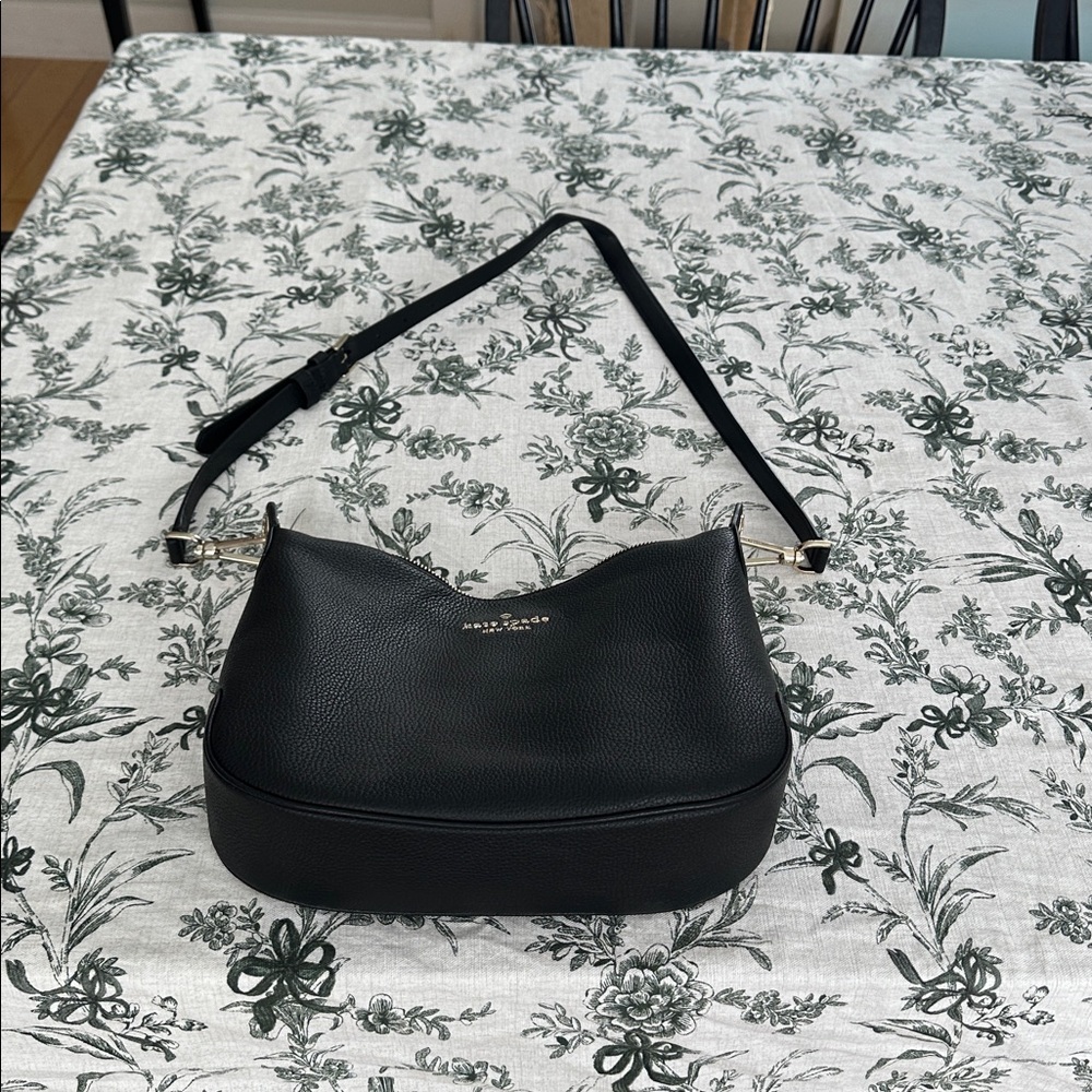 Kate Spade Black Pebbled Leather Shoulder Bag/crossbody bag. NWOT, never used. - Picture 2 of 4